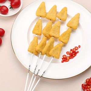 Planet Gates 10pieces 10pcs Reusable Stainless Steel BBQ Skewers - Perfect For Barbecue, Shish Kebab & Camping!