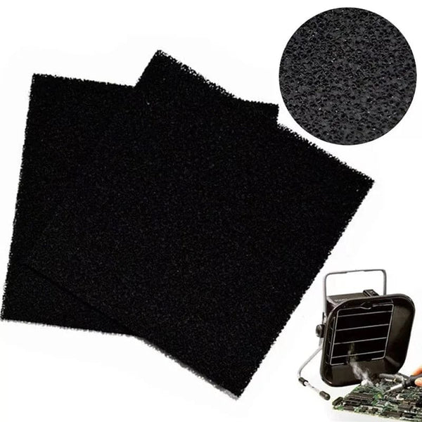 Planet Gates 10x130x130mm Black Activated Carbon Filter Cotton Foam  Sponge replancement ,sed to absorb smoke and smoke purifier 5pcs.
