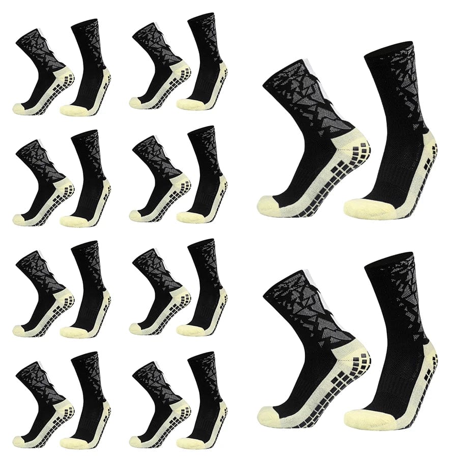 Planet Gates 11-10-Black 10 Pairs New Camo Outdoor Sports Comfortable Breathable Soccer Socks Non-slip Silicone Football Volleyball Badminton Yoga Socks