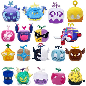 Planet Gates 11-15cm Blox Fruits Anime Game Plush Toy Fruit Leopard Pattern Box Plushies Toy Soft Stuffed Fruits Toy Christmas Gift For Kids