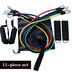 Planet Gates 11-Piece Set Resistance BandsTensioner Pull Rope Fitness Multi-function Tensioner Suit Muscle Training Belt Elastic Sleeve Bands