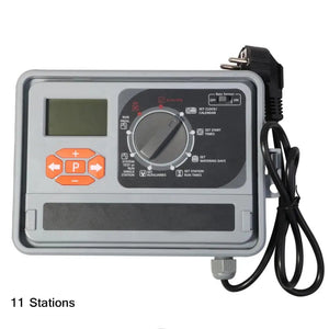 Planet Gates 11 Stations / China 11 Station Garden Automatic Irrigation Controller Water Timer Watering System with EU standard Internal Transformer #10469