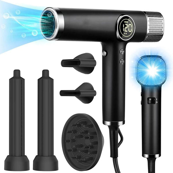 Planet Gates 110000RPM Professional Hair Dryer Brushless Negative Ions Blow Dryer Super Powerful Wind Lownoise Salon 1600W Electric Blower