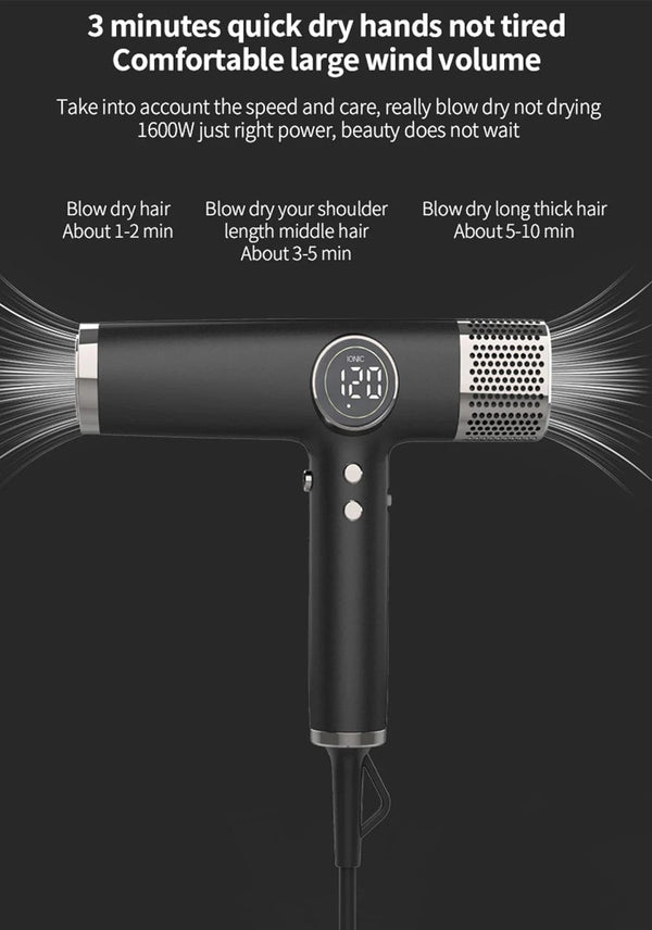 Planet Gates 110000RPM Professional Hair Dryer Brushless Negative Ions Blow Dryer Super Powerful Wind Lownoise Salon 1600W Electric Blower