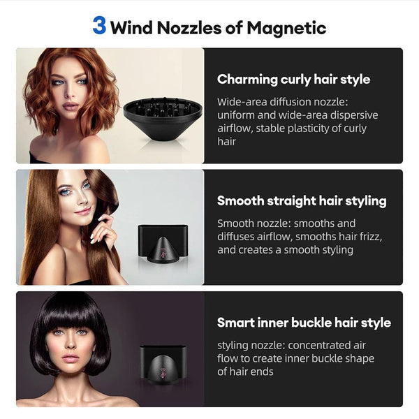 Planet Gates 110000RPM Professional Hair Dryer Brushless Negative Ions Blow Dryer Super Powerful Wind Lownoise Salon 1600W Electric Blower