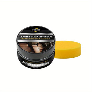 Planet Gates 110G+sponge 110g Car Leather Refurbishment Paste - Clean, Brighten & Protect Your Interior Leather with this Wash-Free Cream!