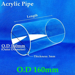 Planet Gates 110mm~160mm Transparent Clear Acrylic Pipe DIY Home Decoration Stress Relief MINI Aquarium Fish Tank Accessories PMMA Tube