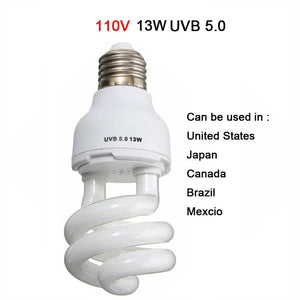Planet Gates 110V 13W UVB5.0 / Russian Federation UVB 5.0 UVB10.0 Reptile Lamp Turtle UVB Bulb Lizard Snake Lguanas Heat Calcium Lamp Light Energy Saving E27 13W 26W 110V 220V