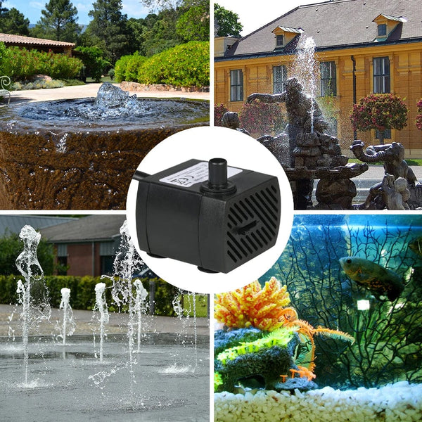 Planet Gates 110V/220V 2.5W/3W/4W/5W Ultra-Quiet Submersible Water Fountain Pump Filter Fish Pond Aquarium Water Pump Tank Garden Fountain