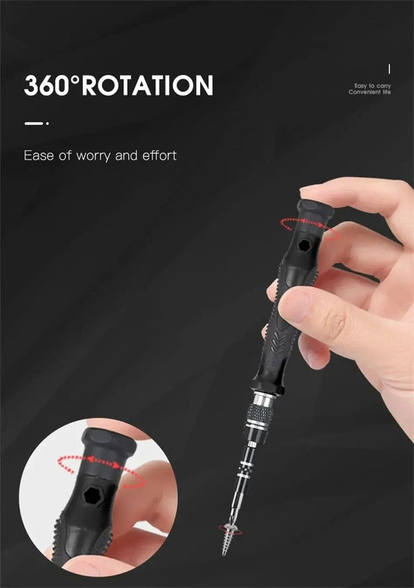 Planet Gates 115 in 1 Black 115 in 1 Multifunctional Precision Magnetic Screwdriver Set Computer PC Mobile Phone Equipment Repair Screwdrive Kit Hand Tools