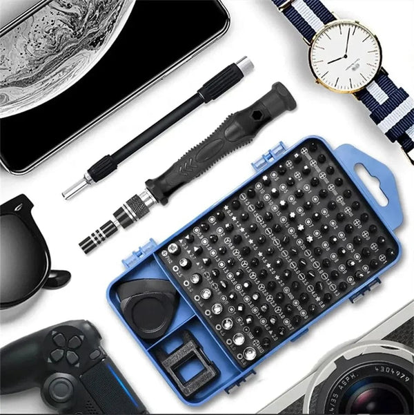 Planet Gates 115 in 1 Black 115 in 1 Multifunctional Precision Magnetic Screwdriver Set Computer PC Mobile Phone Equipment Repair Screwdrive Kit Hand Tools