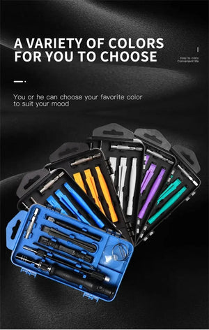 Planet Gates 115 in 1 Black 115 in 1 Multifunctional Precision Magnetic Screwdriver Set Computer PC Mobile Phone Equipment Repair Screwdrive Kit Hand Tools