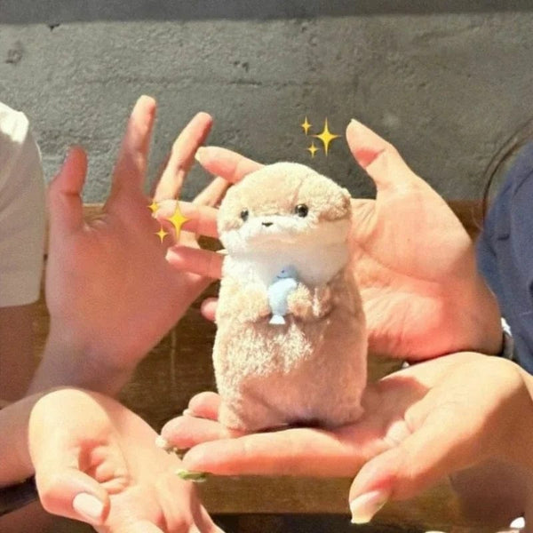 Planet Gates 11cm New 11cm Otter Doll Cute Little Otter Little Animal Plush Toy Cute Internet Red Wind Mini Doll Table Decoration Christmas Gift