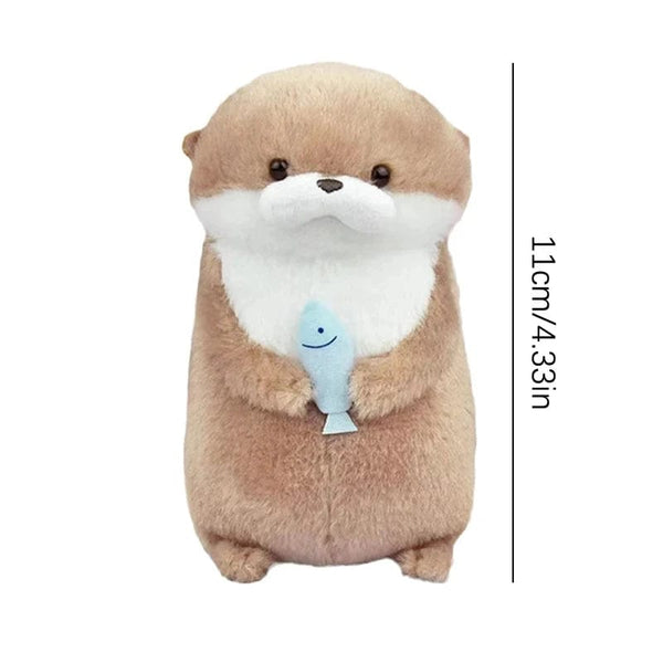 Planet Gates 11cm New 11cm Otter Doll Cute Little Otter Little Animal Plush Toy Cute Internet Red Wind Mini Doll Table Decoration Christmas Gift