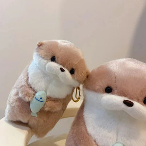 Planet Gates 11cm New 11cm Otter Doll Cute Little Otter Little Animal Plush Toy Cute Internet Red Wind Mini Doll Table Decoration Christmas Gift