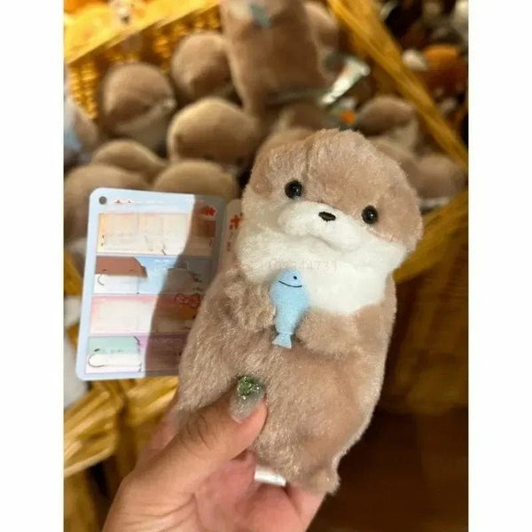 Planet Gates 11cm New 11cm Otter Doll Cute Little Otter Little Animal Plush Toy Cute Internet Red Wind Mini Doll Table Decoration Christmas Gift