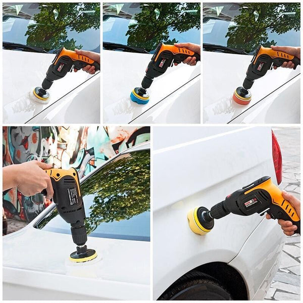 Planet Gates 11pcs/set 11-Piece Car Polishing Kit: Achieve a Professional Shine with Sponge Wool and Drill Adapter!