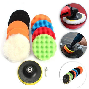 Planet Gates 11pcs/set 11-Piece Car Polishing Kit: Achieve a Professional Shine with Sponge Wool and Drill Adapter!