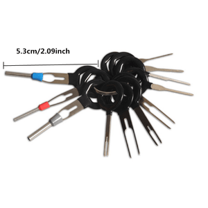 Planet Gates 11pcs/set 11pcs Auto Car Plug Circuit Board Wire Harness Terminal Removal Tool - Professional Electrical Wiring Crimp Connector Pin Extractor Kit