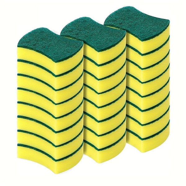 Planet Gates 12/24pcs Kitchen Cleaning Sponge, Dish Towel, Scouring Pad, Dishware Anti-Scratch Scrubbing Sponge