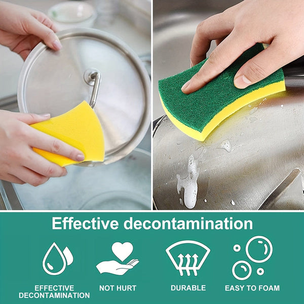Planet Gates 12/24pcs Kitchen Cleaning Sponge, Dish Towel, Scouring Pad, Dishware Anti-Scratch Scrubbing Sponge