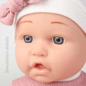 Planet Gates 12''/30cm Baby Doll Playset in Gift Box with Accessories Pink Pacifier, Vinyl Reborn Doll Toy, Christmas Gift for Girl Boy Kid