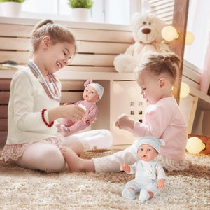 Planet Gates 12''/30cm Baby Doll Playset in Gift Box with Accessories Pink Pacifier, Vinyl Reborn Doll Toy, Christmas Gift for Girl Boy Kid