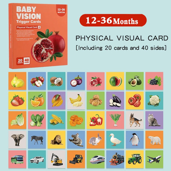 Planet Gates 12-36months Baby Visual Stimulation Cards Montessori High Contrast Flash Card Infant Gift For Children Cognition Toy