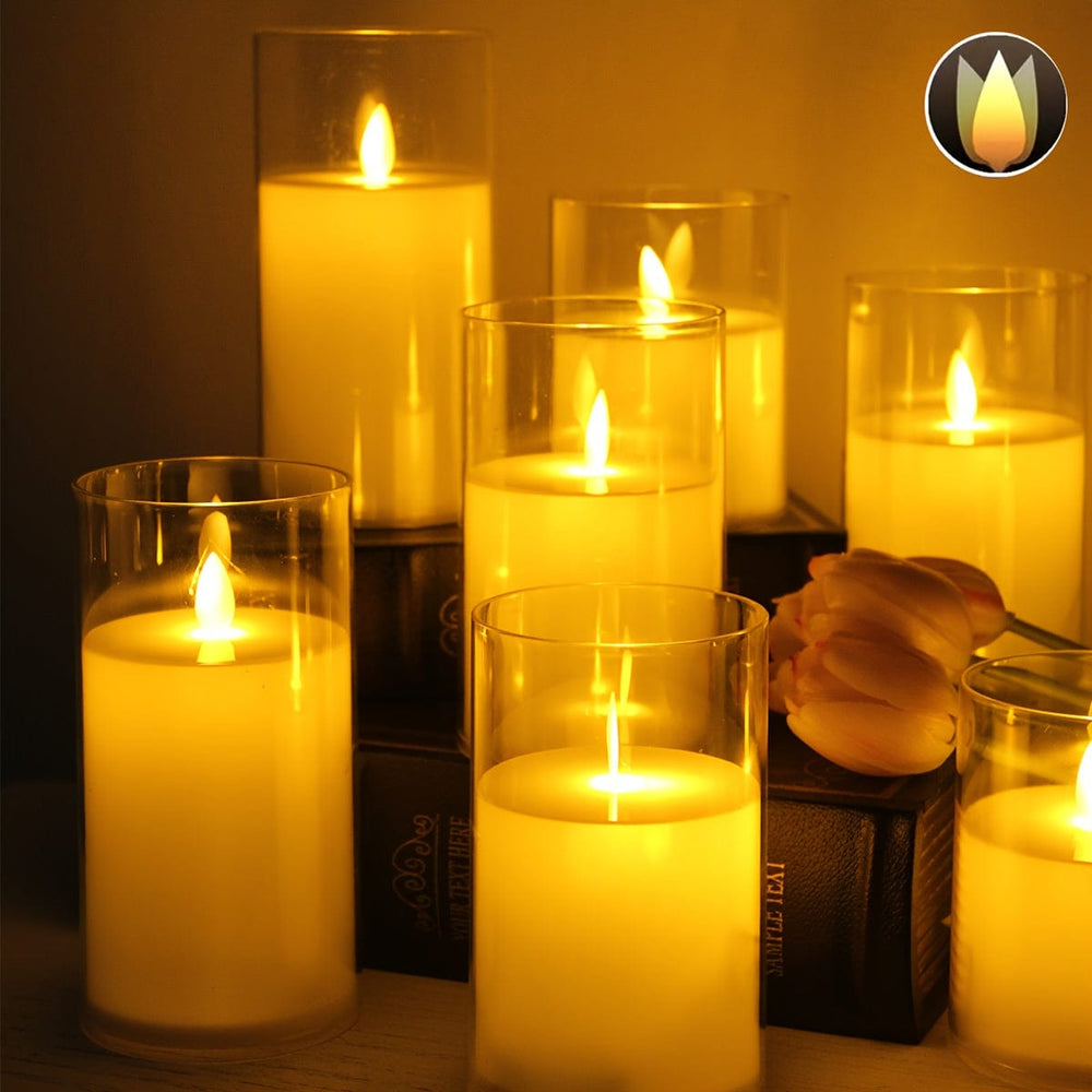 Planet Gates 12.5 cm Large Swing Flame Electronic Luminous Candles, Wedding Candles, Table Candles Bedroom Living Room Decorative Candle Lights, Wedding Candles, Birthday Candles Vintage Candles