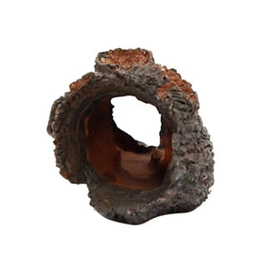 Planet Gates 12.5 x6.5x5cm Aquarium Hollow Tree Tunnel Cave Ornament Fish Shrimp Turtle Hiding Shelter Fish Tank Decorations Fishbowl Accessories