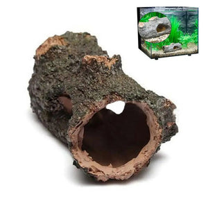 Planet Gates 12.5 x6.5x5cm Aquarium Hollow Tree Tunnel Cave Ornament Fish Shrimp Turtle Hiding Shelter Fish Tank Decorations Fishbowl Accessories