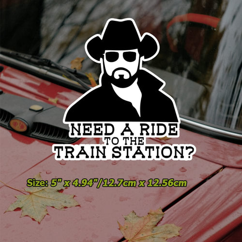 Planet Gates 12.7cm X 12.55cm Need A Ride To The Train Station Vinyl Sticker Auto Car Truck Wall Laptop | Sticker 12.7cm