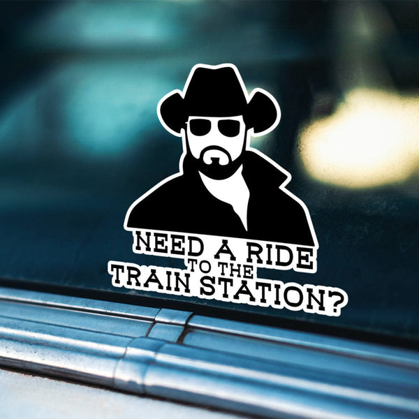 Planet Gates 12.7cm X 12.55cm Need A Ride To The Train Station Vinyl Sticker Auto Car Truck Wall Laptop | Sticker 12.7cm