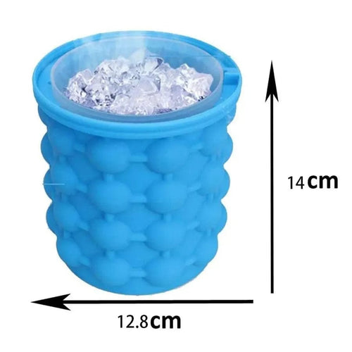 Planet Gates 12.8x10x14cm / Blue Ice Bucket 1pc 12.8x10x14cm/5.12x4x5.6inch Silicone Ice Bucket Ice Maker,Blue Space Saving Ice Cube Maker Bucket,Medium Ice Buckets