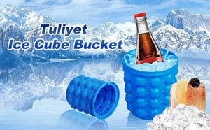 Planet Gates 12.8x10x14cm / Blue Ice Bucket 1pc 12.8x10x14cm/5.12x4x5.6inch Silicone Ice Bucket Ice Maker,Blue Space Saving Ice Cube Maker Bucket,Medium Ice Buckets
