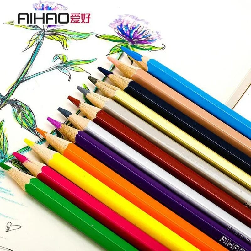 Planet Gates 12 colors Nature story color pencils for drawing 12/18 different colores pencil set Crayon Stationery Office school supplies lapices