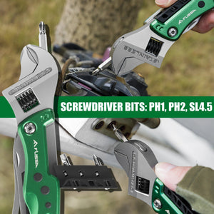 Planet Gates 12 in 1 Hammer / Russian Federation FLISSA 14 in 1 Multitool Camping Hatchet with Sheath Multifunctional Ax with LED Light Camping Woodworking Outdoor Survival Tool