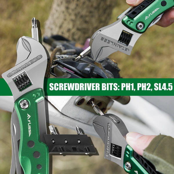 Planet Gates 12 in 1 Hammer / Russian Federation FLISSA 14 in 1 Multitool Camping Hatchet with Sheath Multifunctional Ax with LED Light Camping Woodworking Outdoor Survival Tool