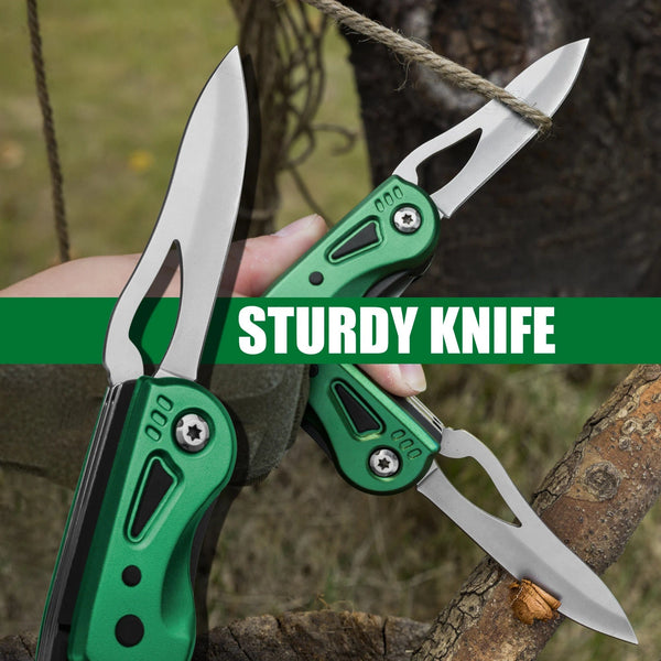 Planet Gates 12 in 1 Hammer / Russian Federation FLISSA 14 in 1 Multitool Camping Hatchet with Sheath Multifunctional Ax with LED Light Camping Woodworking Outdoor Survival Tool