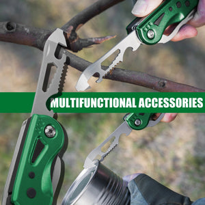 Planet Gates 12 in 1 Hammer / Russian Federation FLISSA 14 in 1 Multitool Camping Hatchet with Sheath Multifunctional Ax with LED Light Camping Woodworking Outdoor Survival Tool