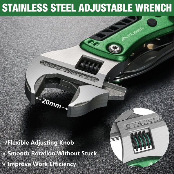 Planet Gates 12 in 1 Hammer / Russian Federation FLISSA 14 in 1 Multitool Camping Hatchet with Sheath Multifunctional Ax with LED Light Camping Woodworking Outdoor Survival Tool