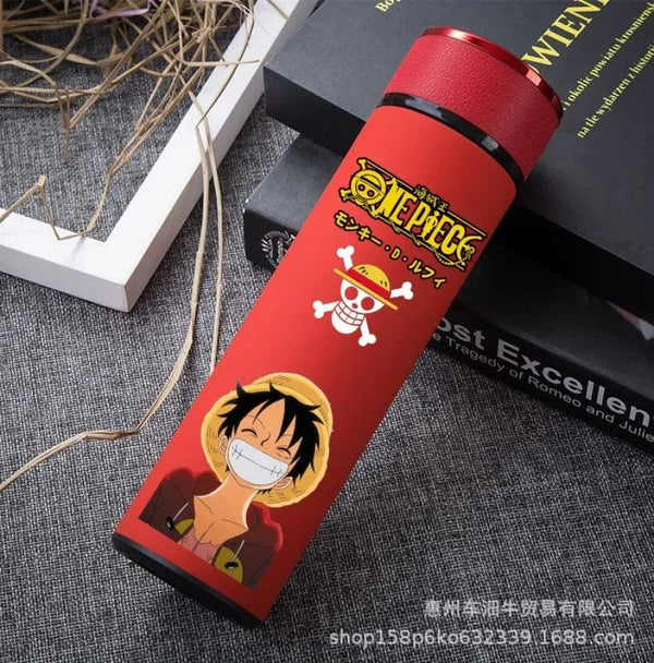 Planet Gates 12 Japan Anime One Piece 304 Stainless Steel Thermos Cup Cartoon Pattern Luffy Roronoa Zoro Action Figure High Capacity Water Cup