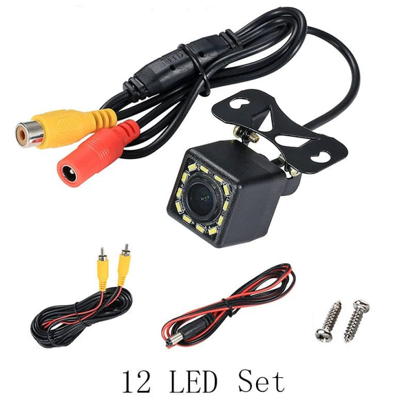 Planet Gates 12 LED set Wide Angle HD Car Rearview Camera Rear View Video Vehicle Camera Backup Reverse Camera 12 LED Night Vision Parking Camera