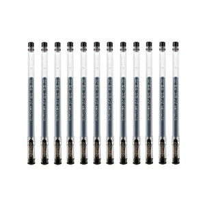 Planet Gates 12 Pcs Black Set 12 Pcs/Set 0.38mm Large-capacity Diamond Tip Gel Pen Black/Blue/Red Ink  Exam Signing Writing School Office Supplies
