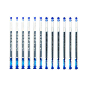 Planet Gates 12 Pcs Blue Set 12 Pcs/Set 0.38mm Large-capacity Diamond Tip Gel Pen Black/Blue/Red Ink  Exam Signing Writing School Office Supplies