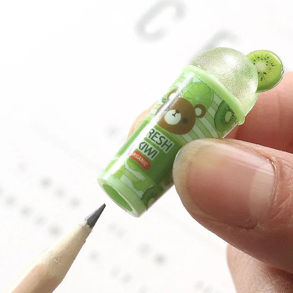 Planet Gates 12 pcs Cute Beverage Bottle Shape Pencil Cap Pen Cover Pencil Extender School Stationery Supplies Plastic Pencil Protector