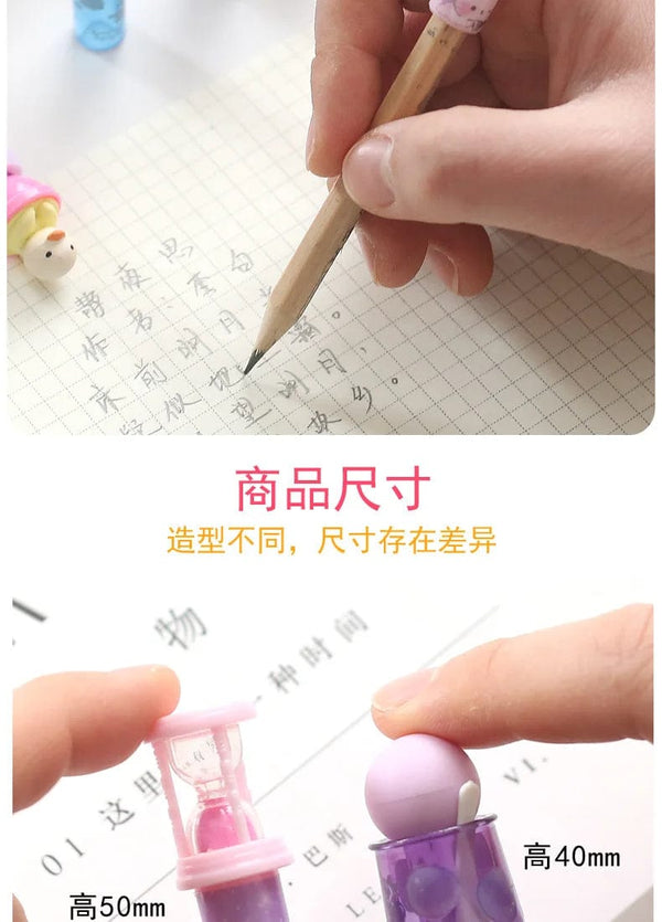 Planet Gates 12 pcs Cute Beverage Bottle Shape Pencil Cap Pen Cover Pencil Extender School Stationery Supplies Plastic Pencil Protector