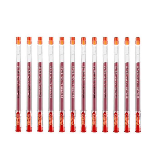 Planet Gates 12 Pcs/Set 0.38mm Large-capacity Diamond Tip Gel Pen Black/Blue/Red Ink  Exam Signing Writing School Office Supplies