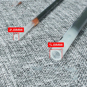 Planet Gates 12 Pcs/Set 0.38mm Large-capacity Diamond Tip Gel Pen Black/Blue/Red Ink  Exam Signing Writing School Office Supplies