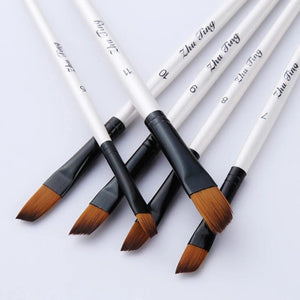 Planet Gates 12 Pcs/set Nylon Hair Wooden Handle Watercolor Paint Brush Pen Set Learning DIY Oil Acrylic Painting Art Paint Brushes Supplies